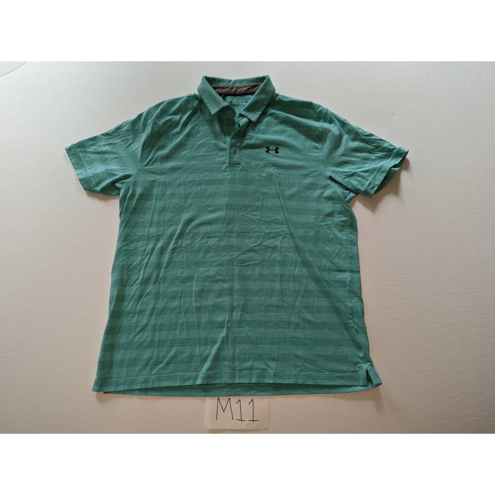 Under Armor Polo Shirt Size XLarge XL Stripes Loose Heatgear -0223M11
